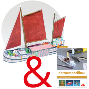 Kartonmodellbau + Bogen Segel-Schute Erna