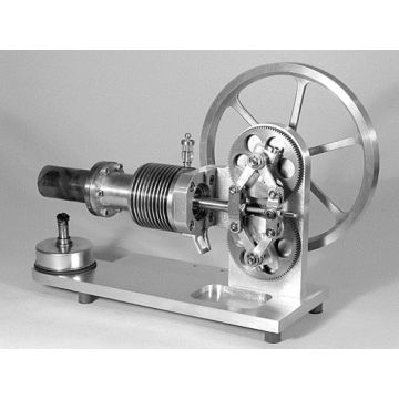 Bauplan Stirling-Motor mit Rhombentriebwerk