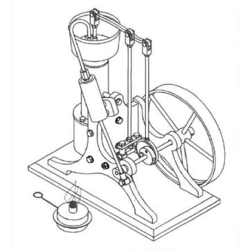 Bauplan Stirlingmotor Modell H1