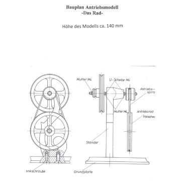 BAUPLAN ANTRIEBSMODELL RAD
