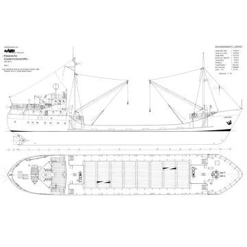 BAUPLAN KÜSTENMOTORSCHIFF CHRISTEL