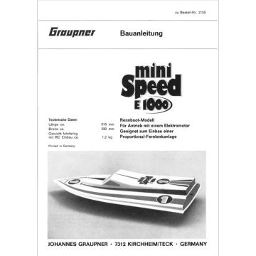 Bauplan Mini-Speed E1000