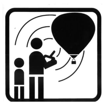 Aufkleber PICTOGRAMM BALLONFAHREN